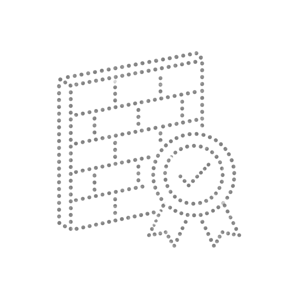 Illustration eines Zertifikats mit Lorbeerkranz und Meister-Siegel als Symbol für geprüfte Qualität, Fachbetrieb und zuverlässige Bausanierung.