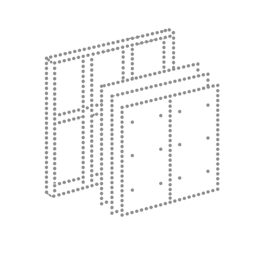 Illustration eines Akkuschraubers, der eine Systembauplatte an einer Metall-Unterkonstruktion befestigt – präzise Beplankung im Trockenbau und Innenausbau.